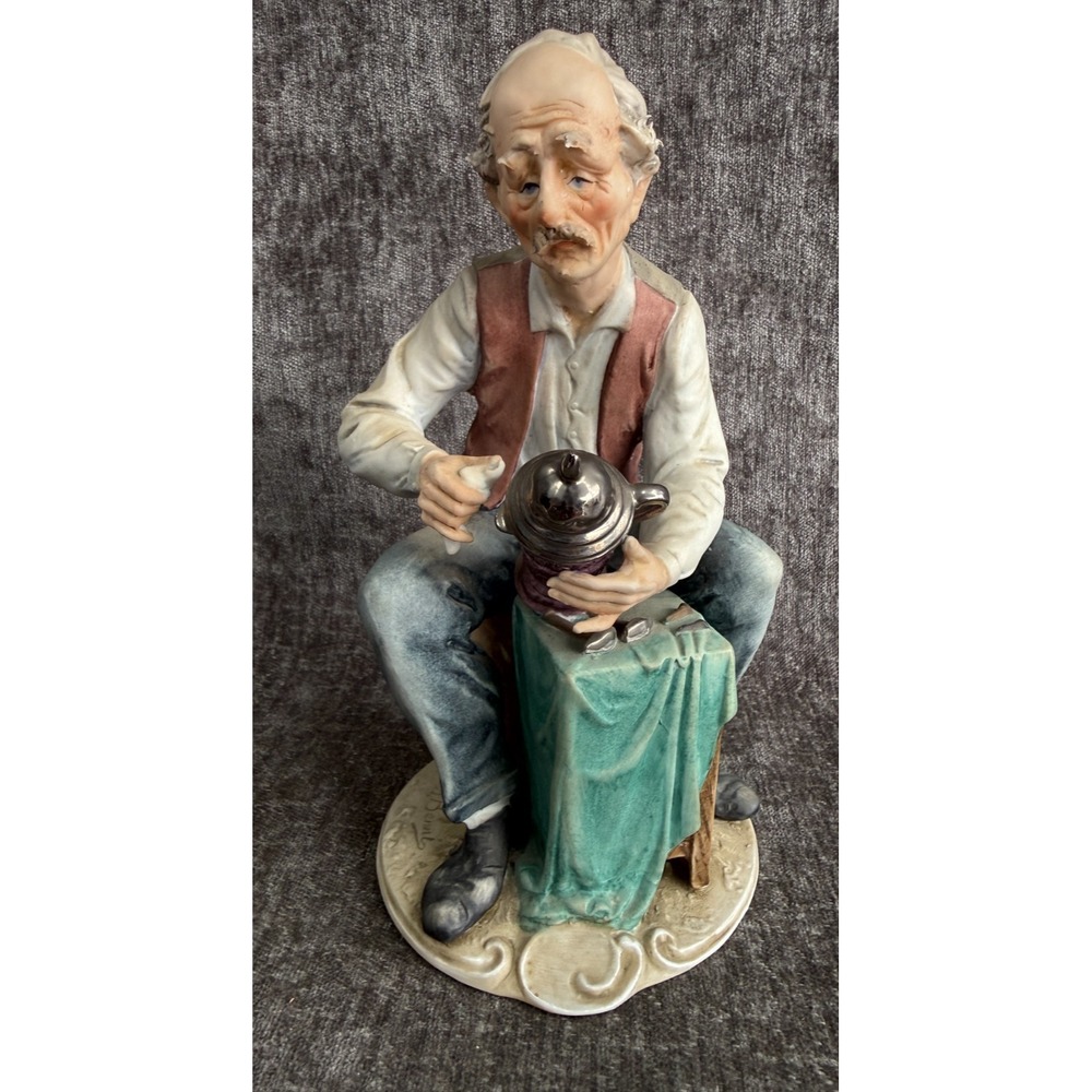 Capodimonte Porcelain Figurine German Stein Maker Signed A. Benni 9" Tall #1045
